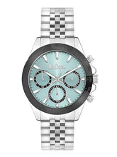 Lee Cooper Men's  Multifunction Watch Blue Dial With Silver Metal Band,LC07963.300